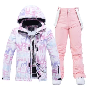 2024 New Fashion Letter Women Ski Suit Winter Windproof Waterproof Snowboard Jacket Pants Snow Walking Clothes Female Snowsuit – AliExpress 18